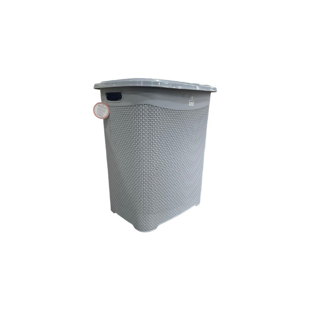 Paltar üçün səbət nh_1240svtdc, plastik, qapaqlı, boz