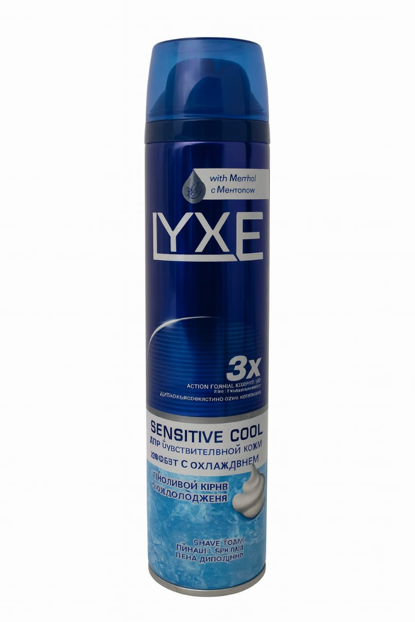 Təraş köpüyü LYXE Sensitive Cool Menthol, 300 ml