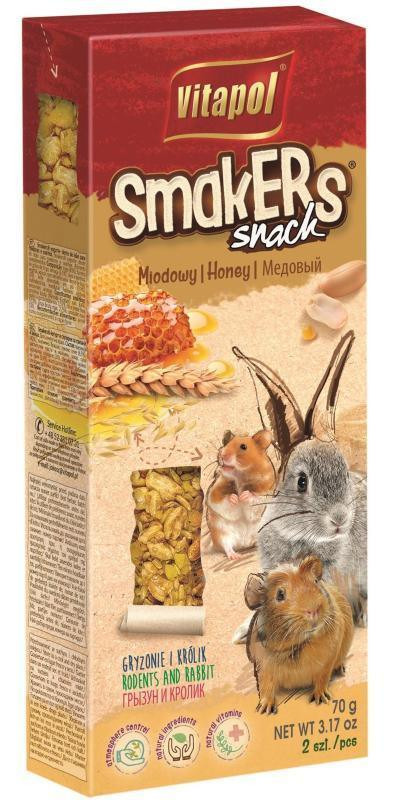 Gəmirici üçün sneklər Vitapol Smakers Honey, 2 əd, 90 q
