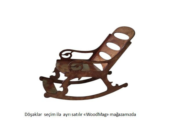 Yellənən kreslo WoodMag KK-TD3, taxta, qəhvəyi
