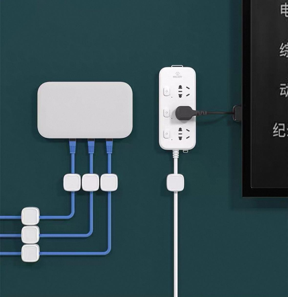 Kabel tutacaqları dəsti, ağ, 3 ədəd