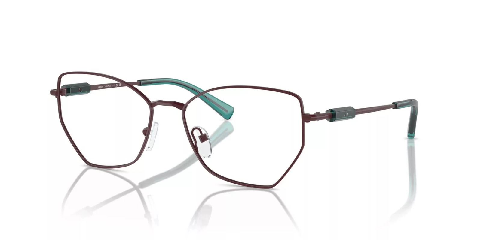 Eynək çərçivəsi Armani Exchange AX 1067 6123, metal, qəhvəyi