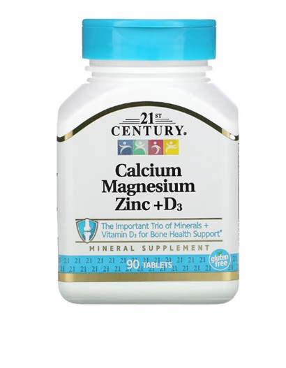 Vitaminli-minerallı kompleks 21st Century Calcium Magnesium Zinc D3 90 əd