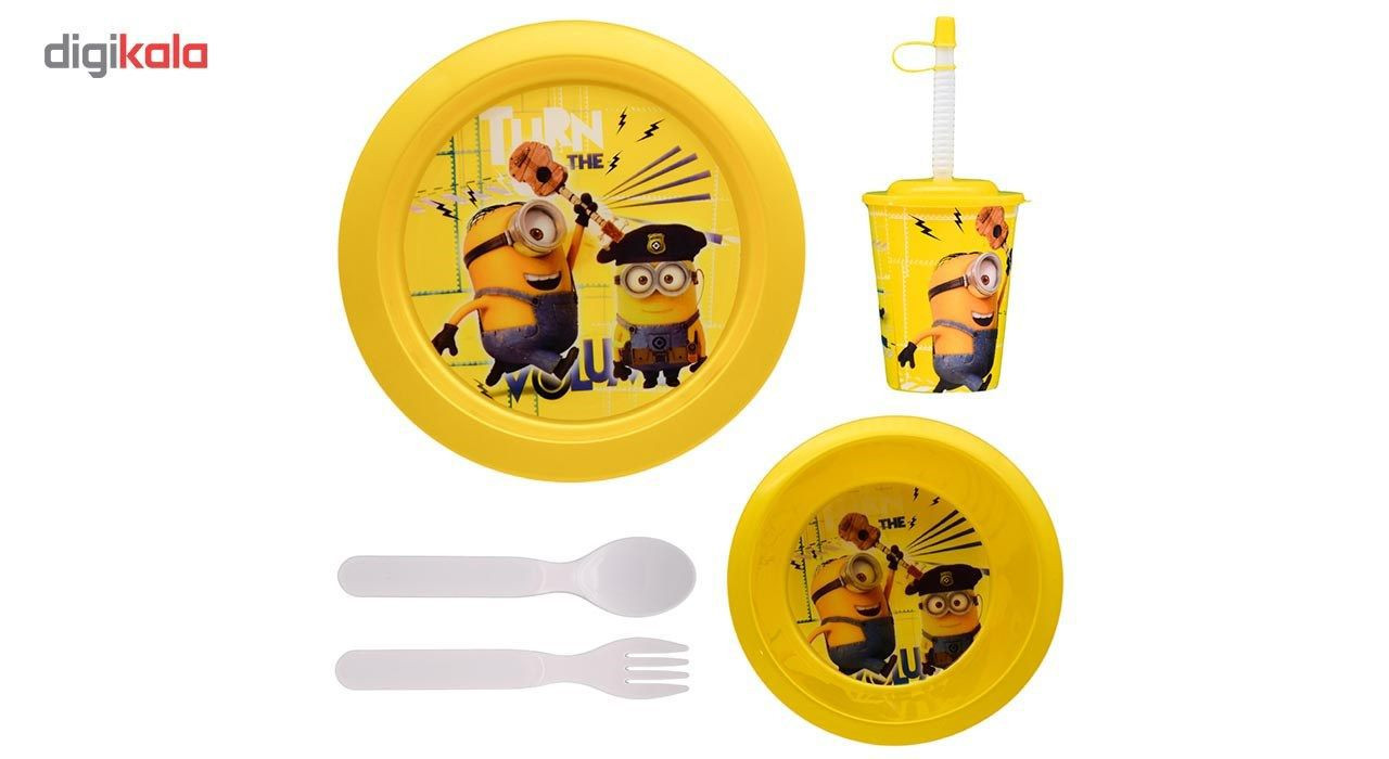 Uşaqlar üçün bəslənmə qabı dəsti Minions, plastik, 5 əşya