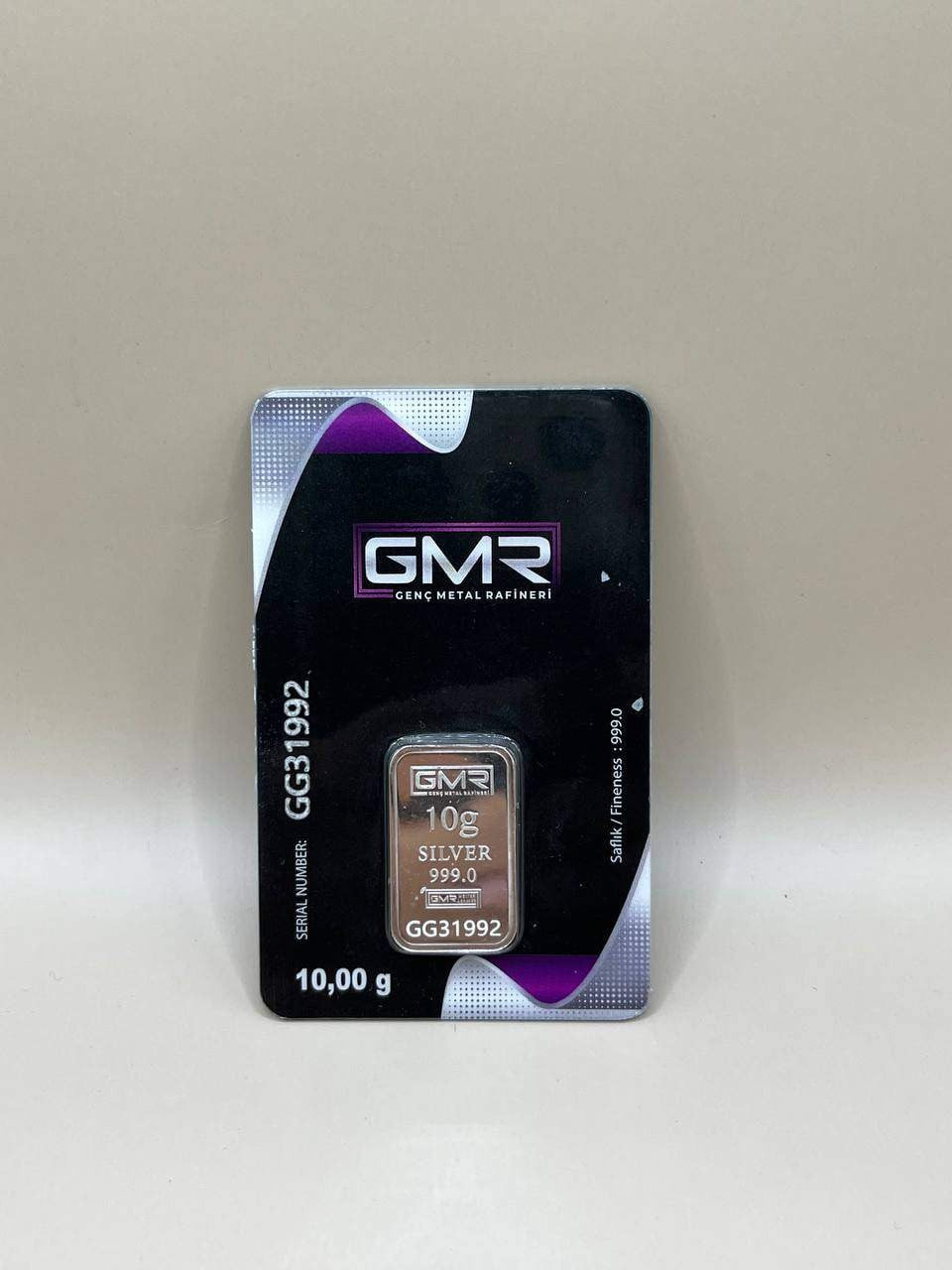 Gümüş külçə Silverbars.az-881099, 10 q, 999.9 əyarlı - silverbars.az881099