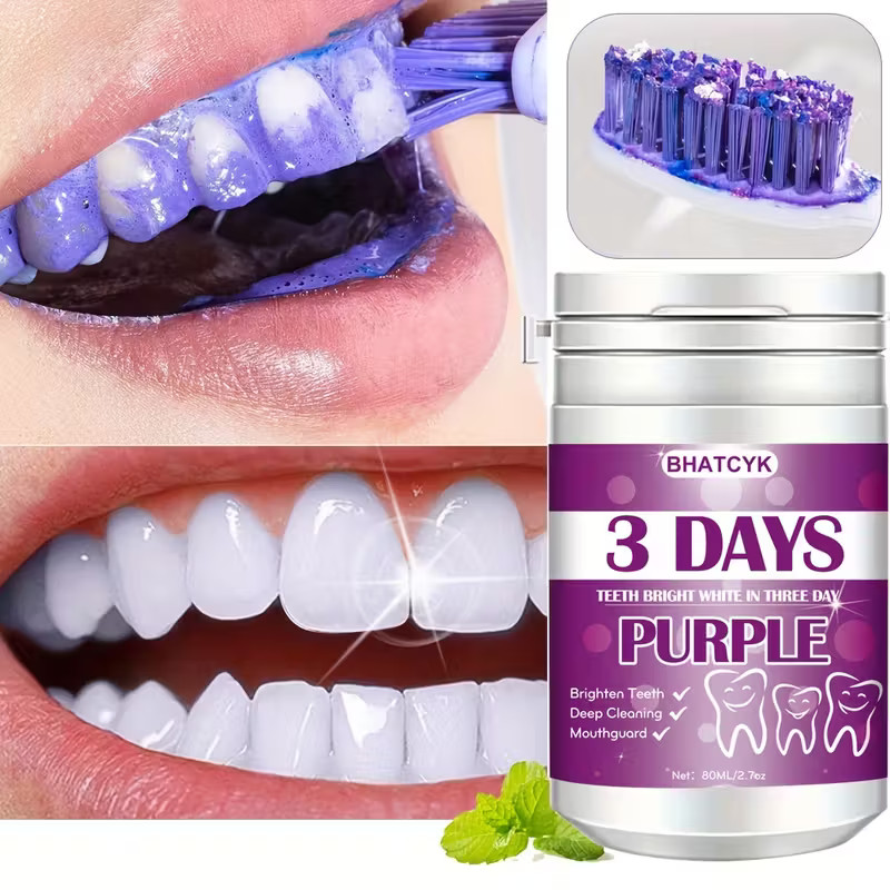 Diş tozu 3 Days Teeth Bright White in Three Day Purple, 50 q