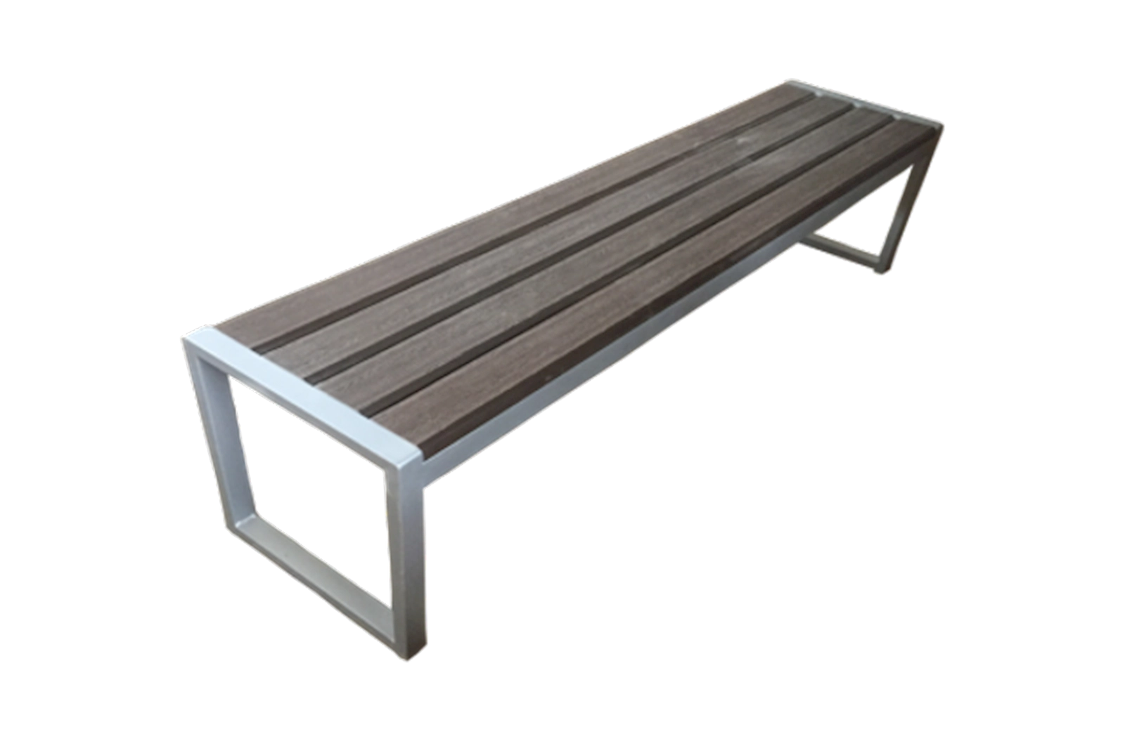 Kompozit skamya Azpark APP-12, boz, kompozit/metal, 173x60x45 sm