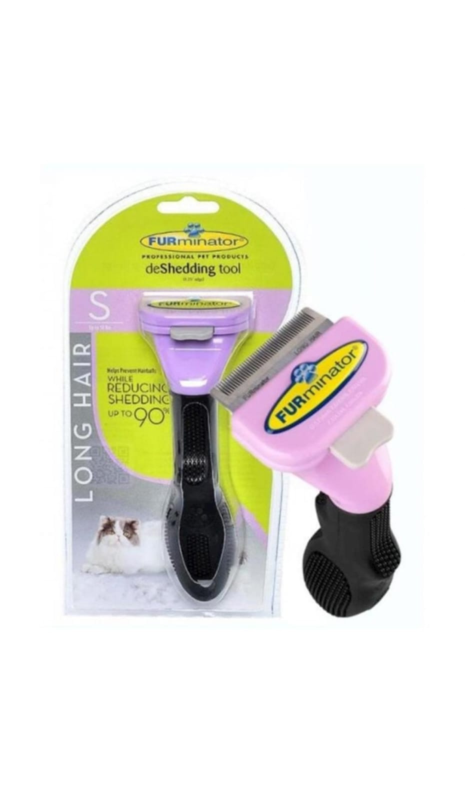 Furminator uzun tük pişiklər üçün Furminator S, bənövşəyi/qara