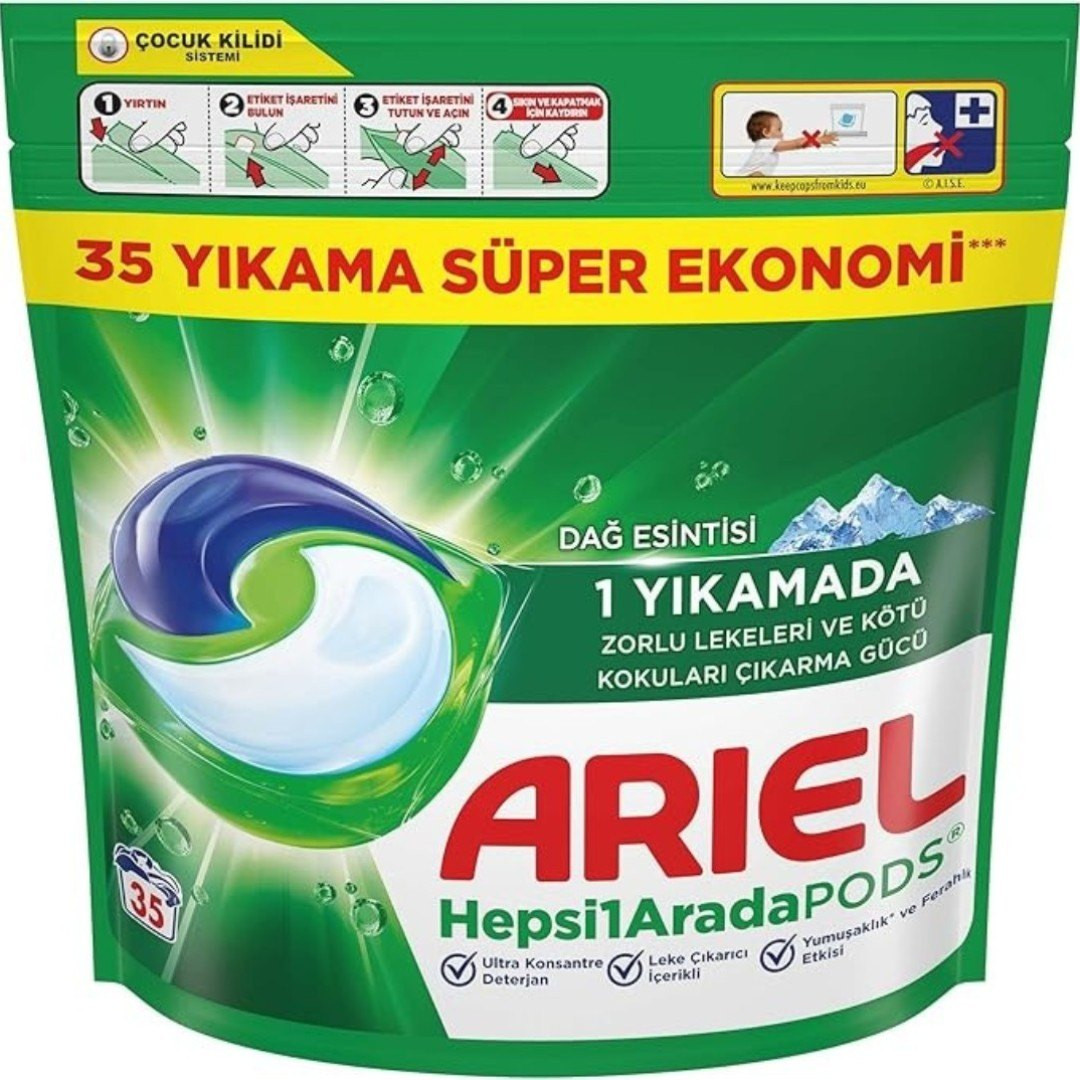Paltar yuyucu kapsula Ariel Oxi Pods, 35 əd
