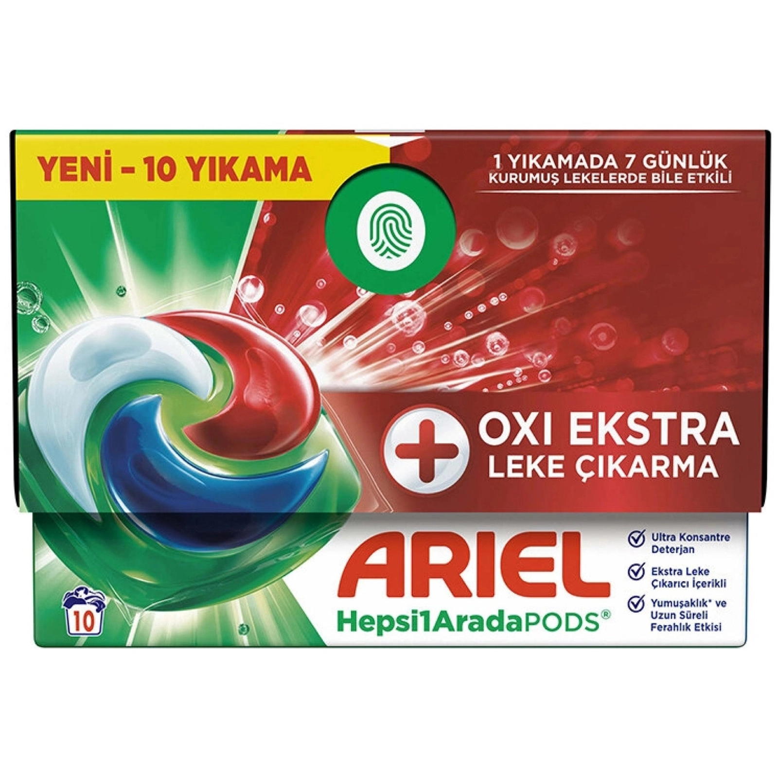 Yuyucu Kapsul Ariel Pods Oxi 10 ədəd.