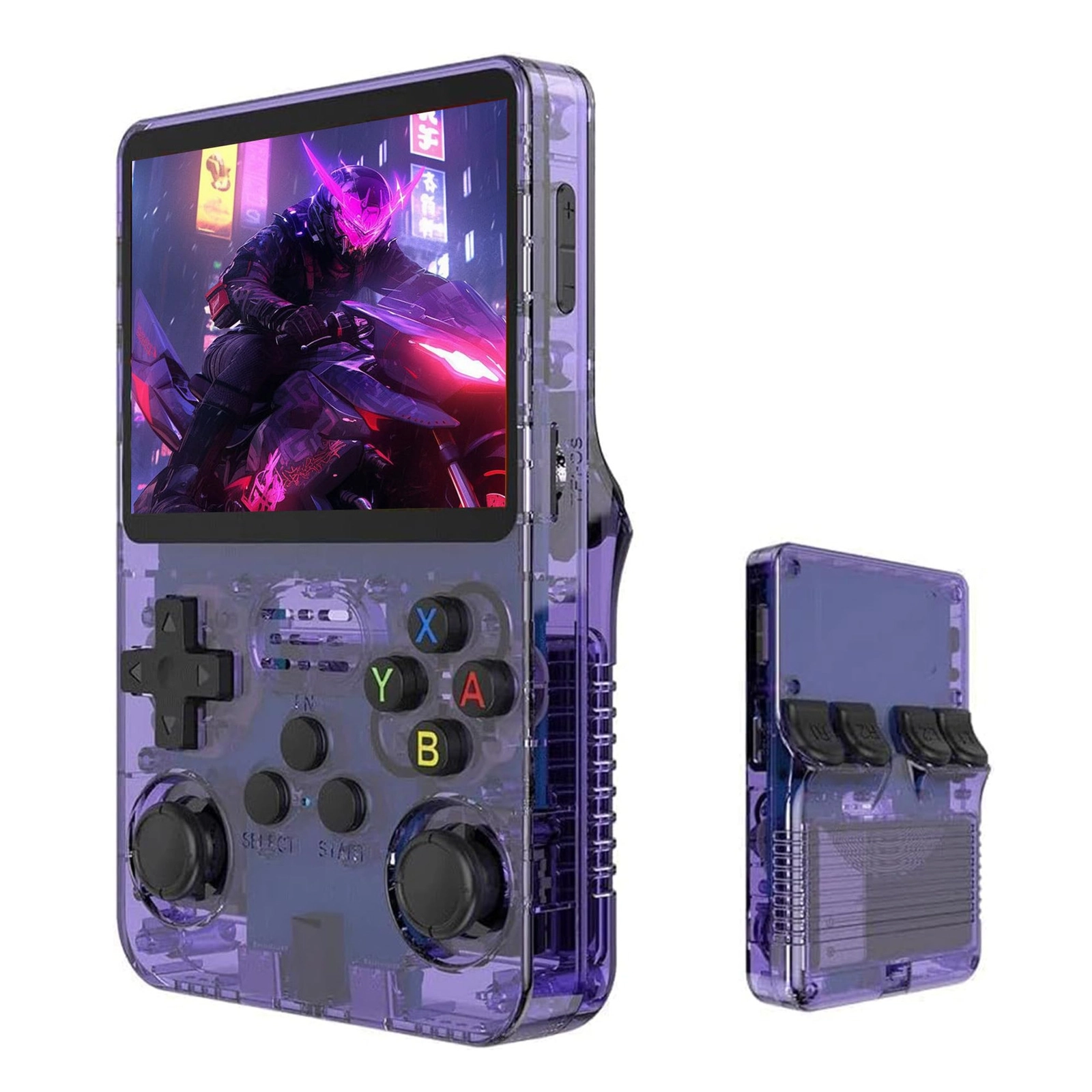 Portativ oyun konsolu R36S Retro game PS1/Sega/Dendy purple
