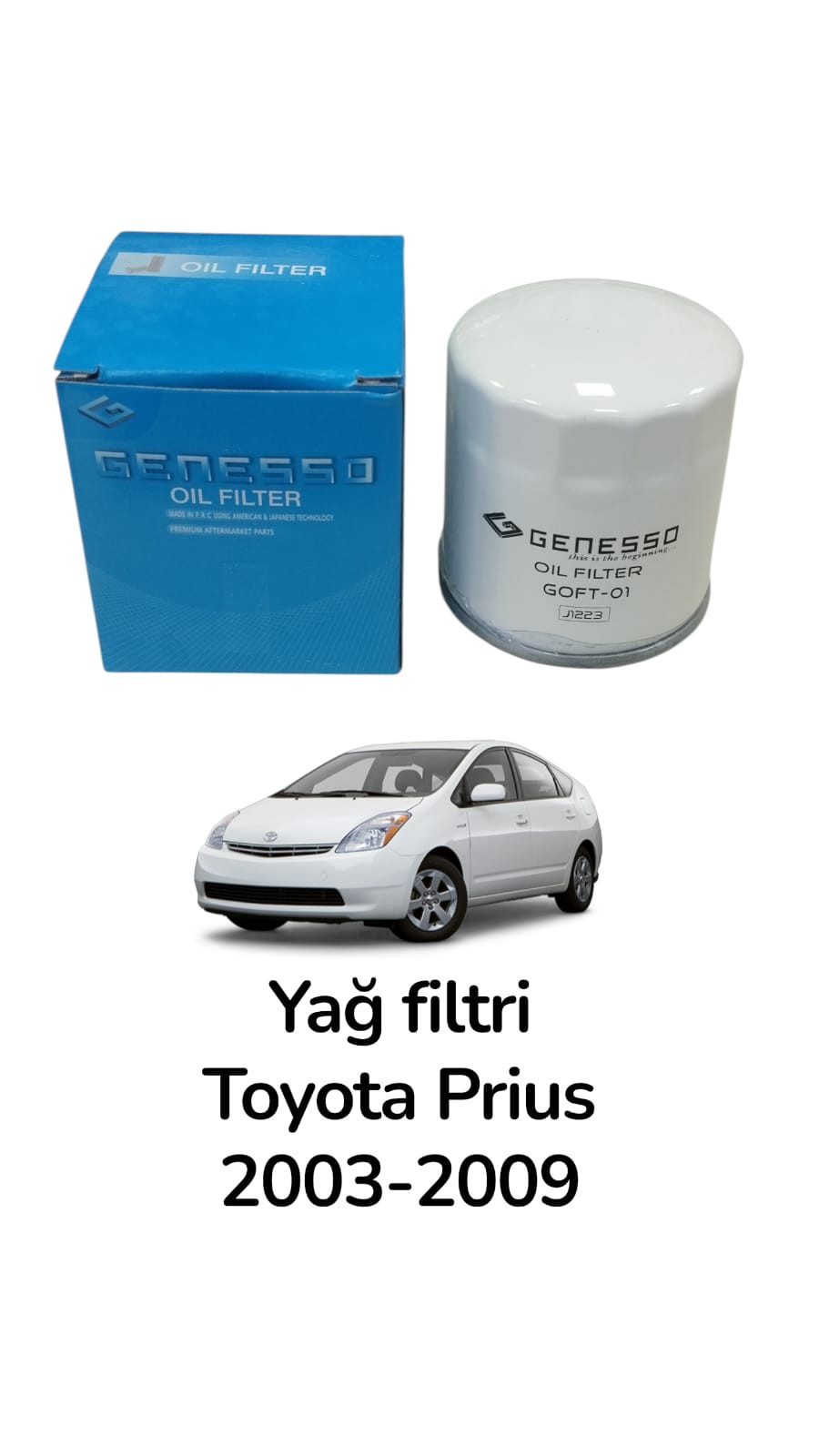 Yağ filtri Genneso 9091510003 Toyota Prius 2003-2009 üçün
