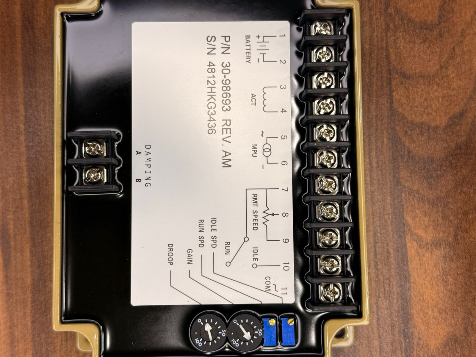 Generator üçün elektron sürət tənzimləyicisi (Governor/Speed Controller Modulu) - P/N: 30-98693 REV. AM - S/N: 4812HKG3436