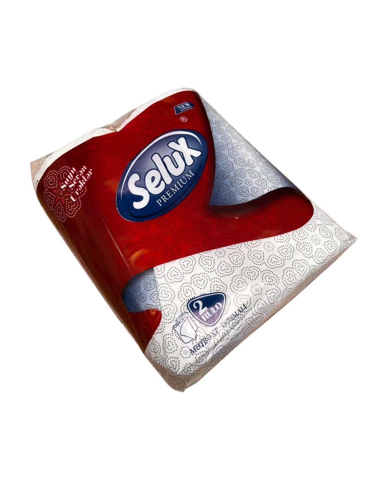 Mətbəx üçün kağız dəsmal Selux, 2 rulon, 2 qatlı, ağ