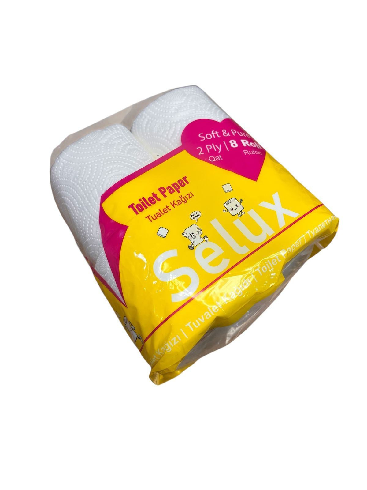 Tualet kağızı Selux, 8 rulon, 2 qatlı, 15 m, 120 yarpaq