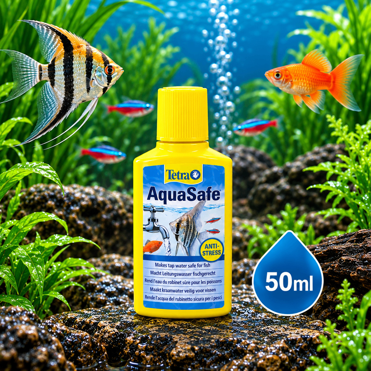 Maye suda olan xlor əleyhinə Tetra AquaSafe 50 ml