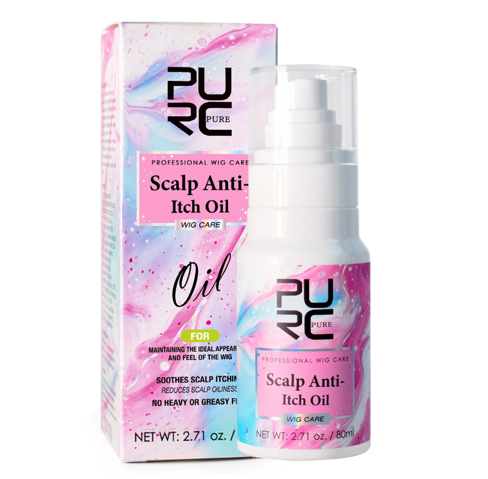 Baş dərisi qaşıntısına qarşı yağ PURC Professional Wig Care, 80 ml