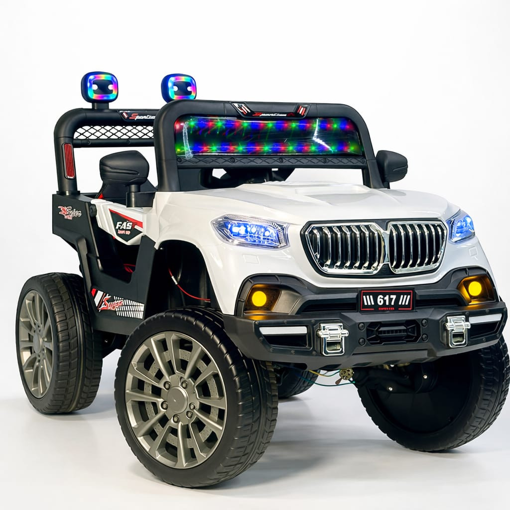 Uşaq elektrik avtomobili PowerJeep UltraWhite Edition VP_078
