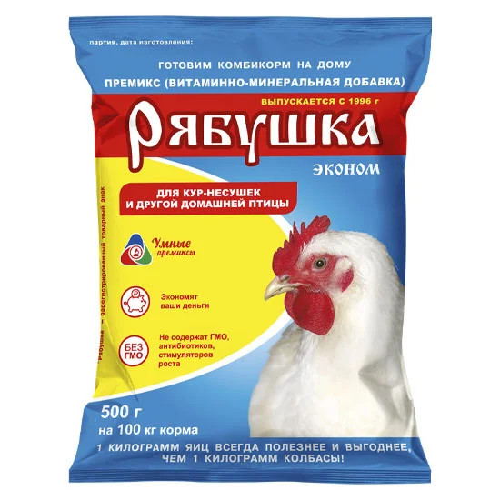 Vitamin-mineral əlavəsi toyuqlar üçün Рябушка 500 g