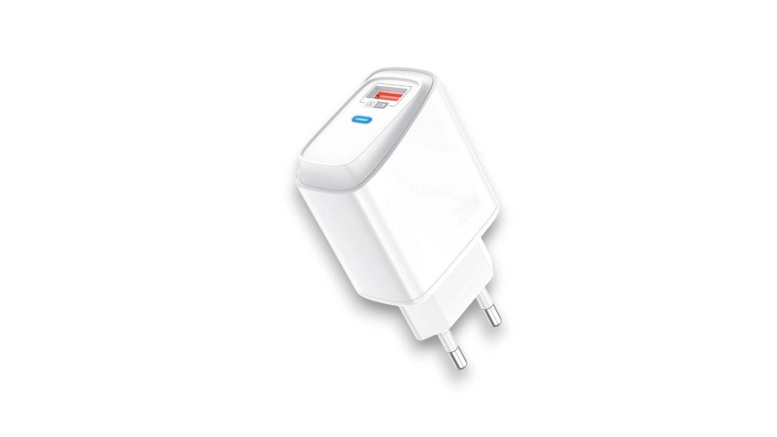Adapter Estan A3M-25, Type C və USB girişli 20W, ağ