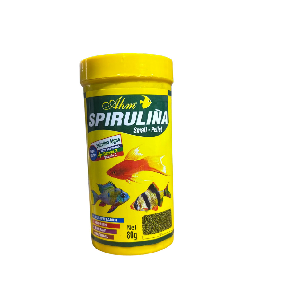Akvarium balıqları üçün yem Ahm Spirulina 80 g