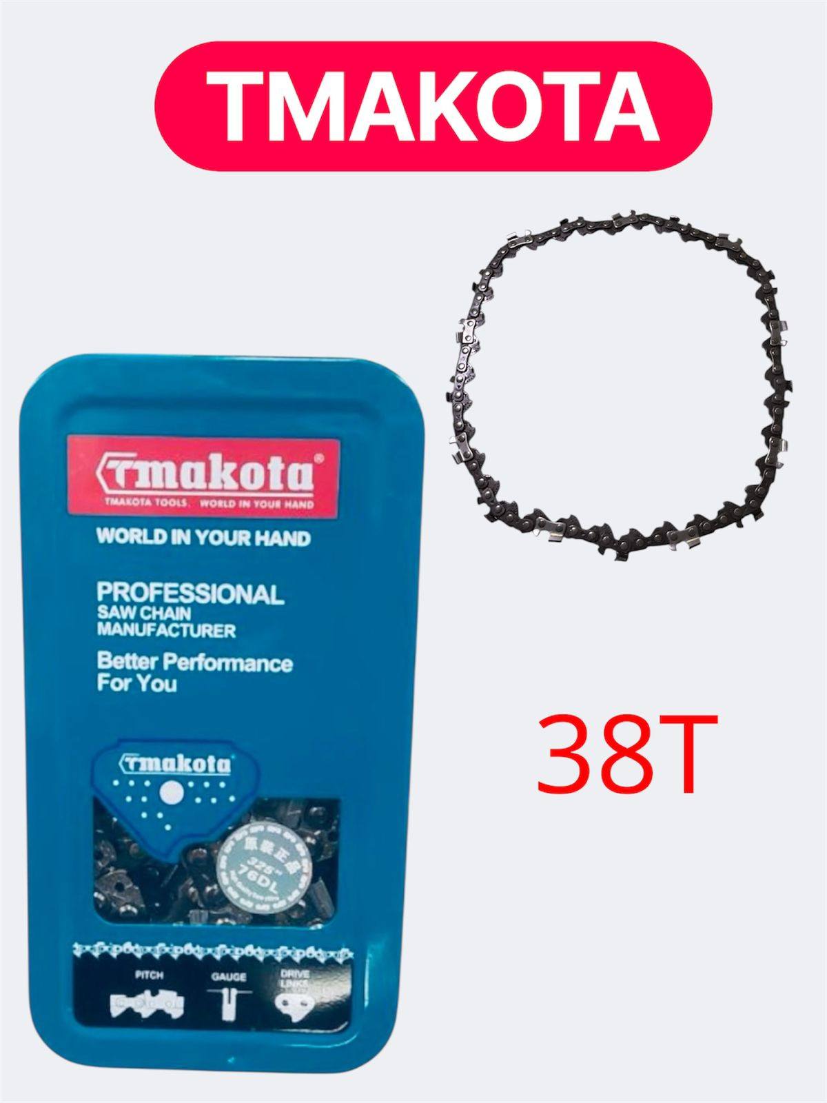 Zəncirli mişar üçün zəncir Tmakota 38T