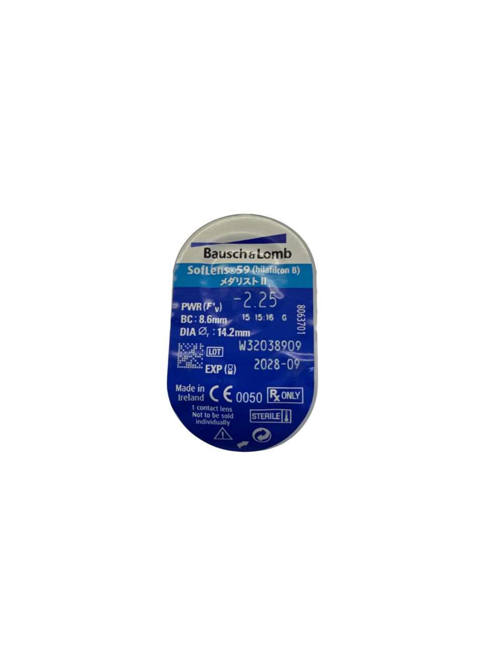 Optik linzalar Bausch & Lomb Softlens -2.25/8.6/14.2