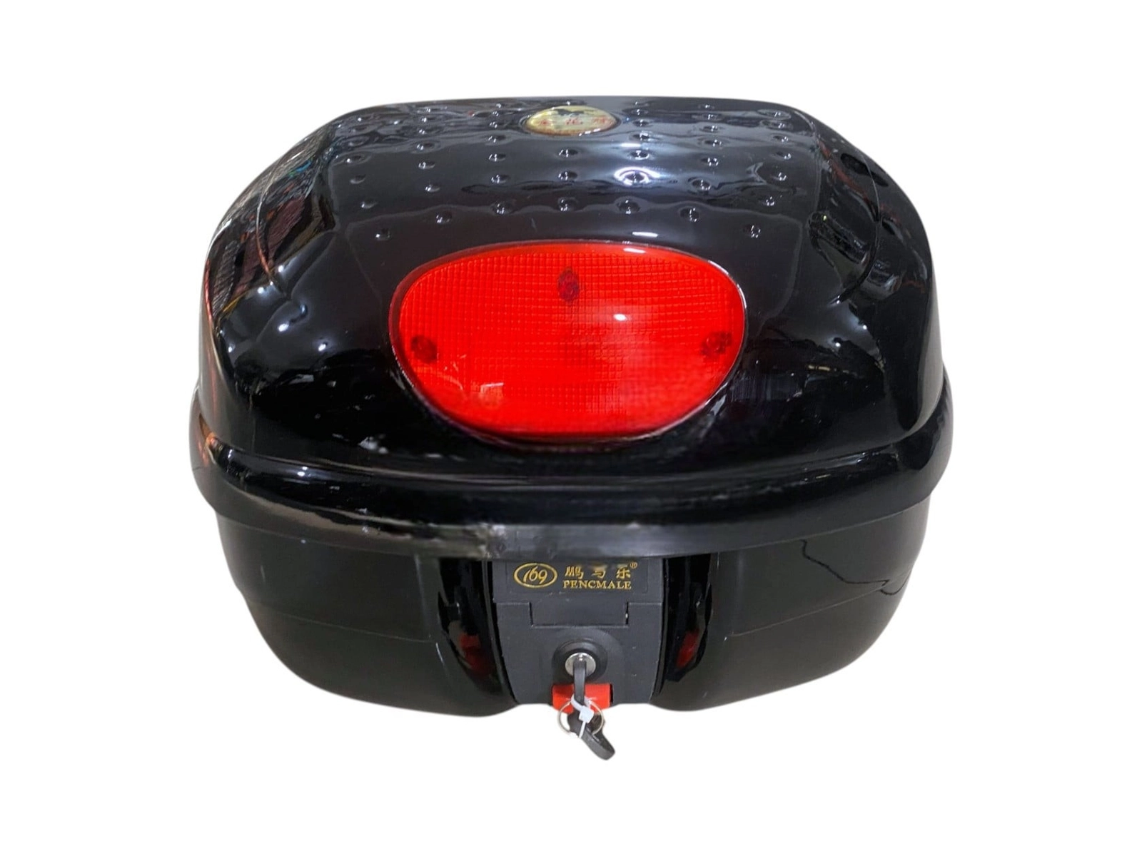 Motosikl üçün arxa baqaj MTR_00049, plastik, qıfıllı, qara/qırmızı