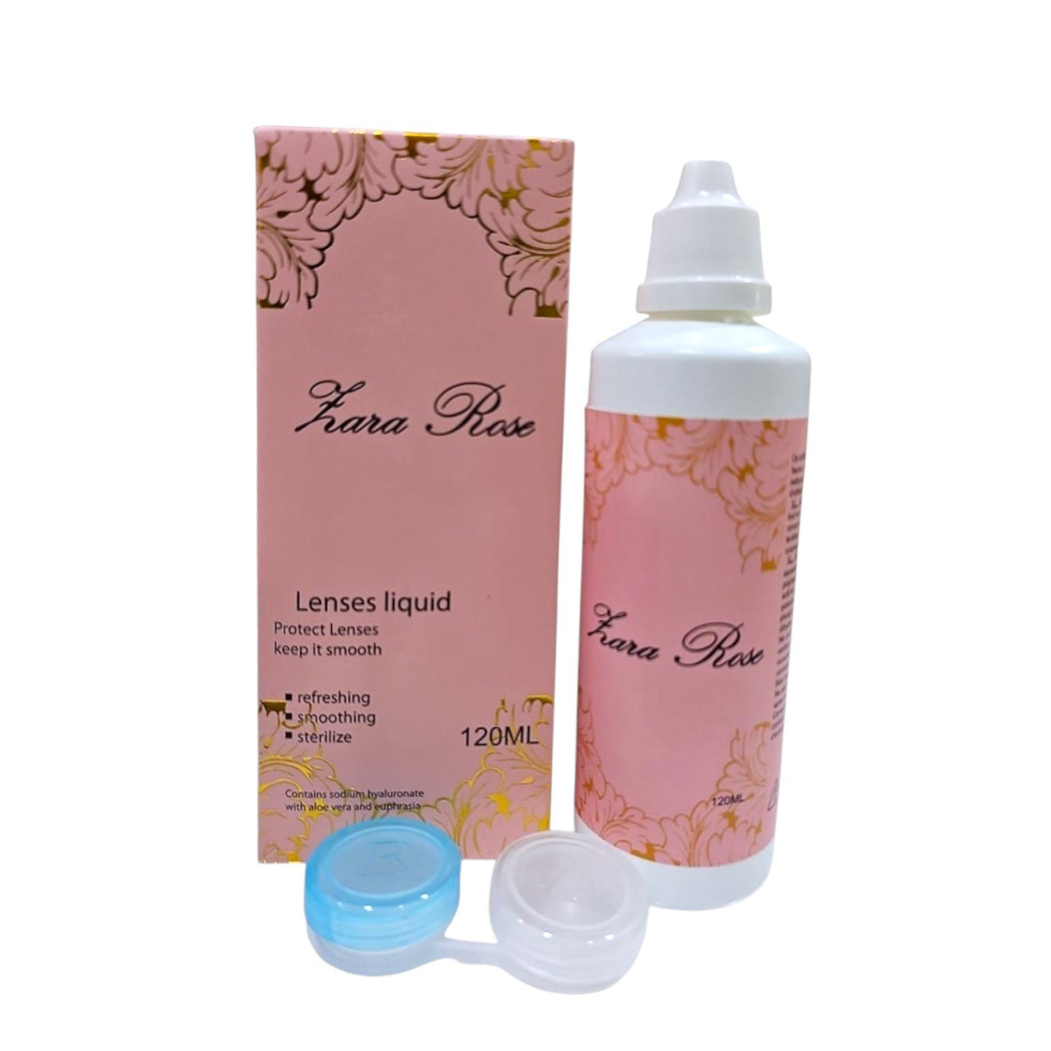 Kontakt linzalar üçün məhlul Zara Rose, saxlama qabı ilə, 120 ml