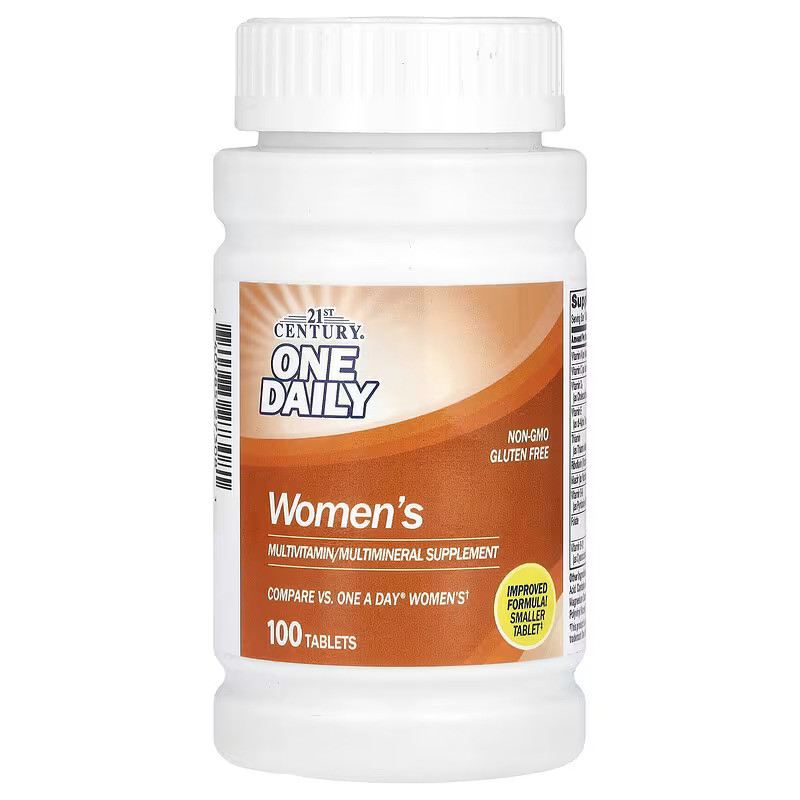 Qadınlar üçün vitaminli-minerallı kompleks 21st Century One Daily, 100 həb