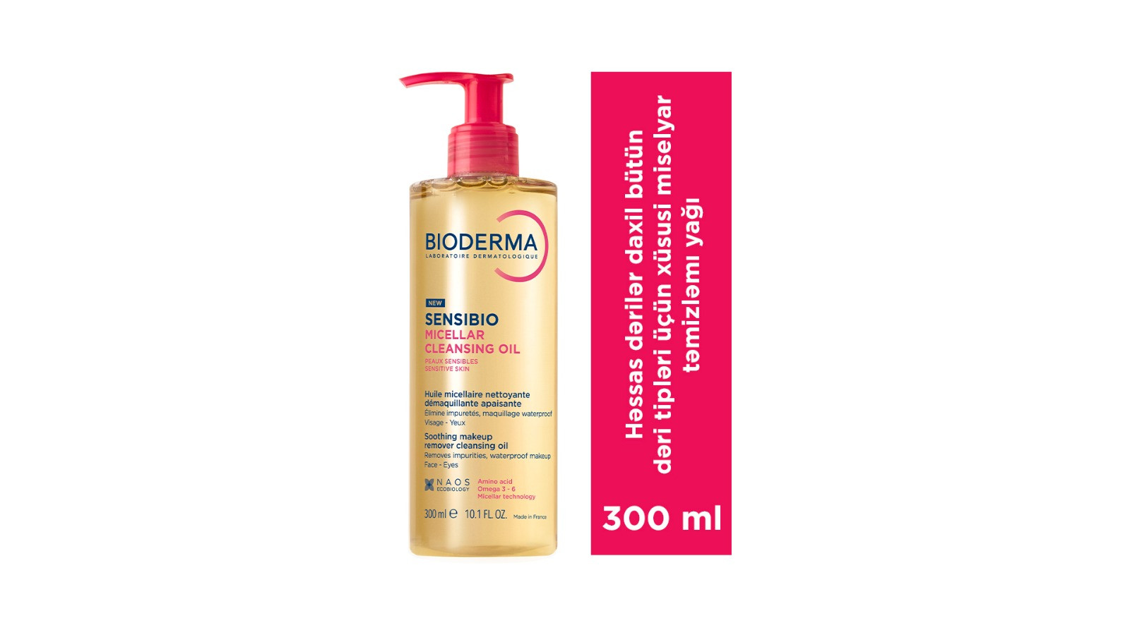 Hidrofil yağ Bioderma Sensibio, 300 ml