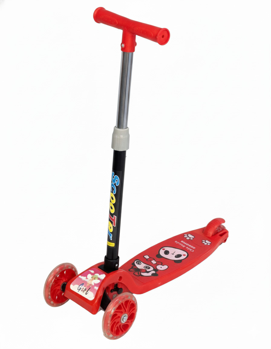 Skuter NS17-601, 2-6 yaş uşaqlar üçün, 3 təkərli, qırmızı