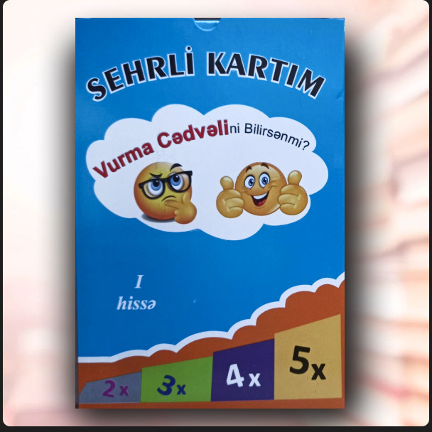 Öyrədici kartlar Vurma Cədvəli-ni Bilirsənmi, 2 hissə