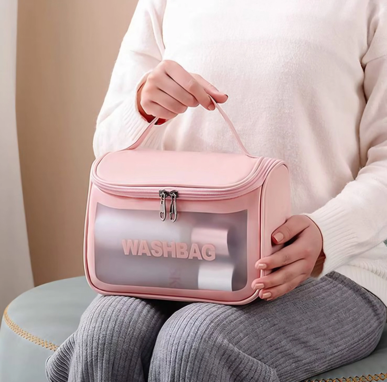 Kosmetik çanta Washbag, çəhrayı