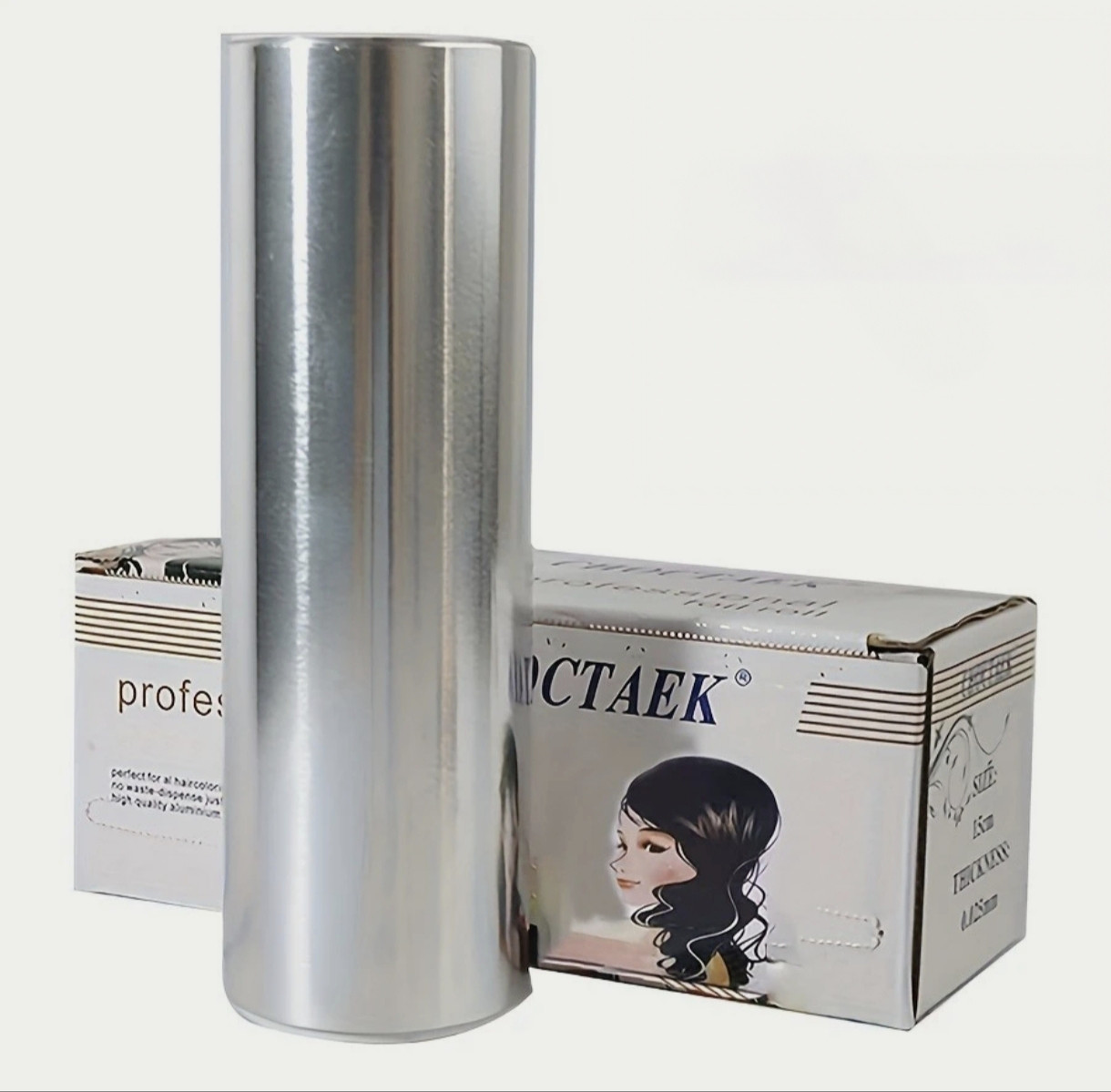 Saç boyaması üçün alüminium folqa 8813, 50 m x 15 sm