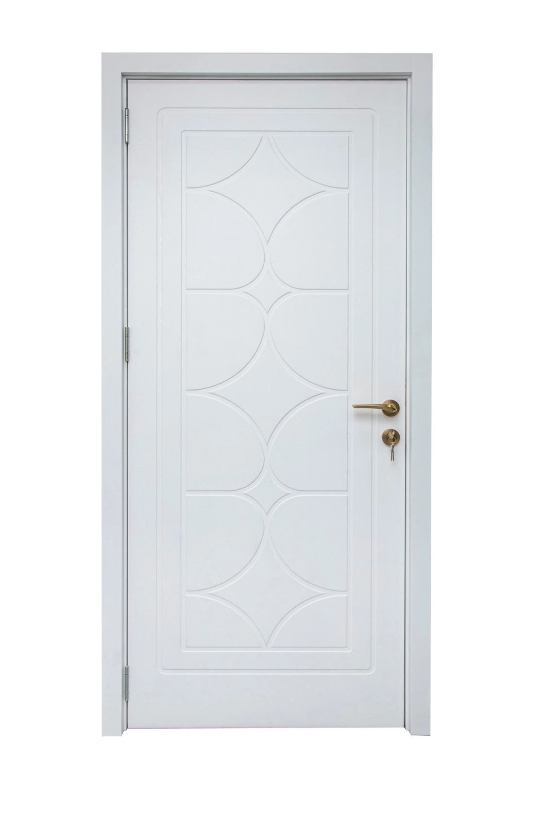 Otaqlararası qapı Classic Curve, WPC, 205x80x4 sm, ağ