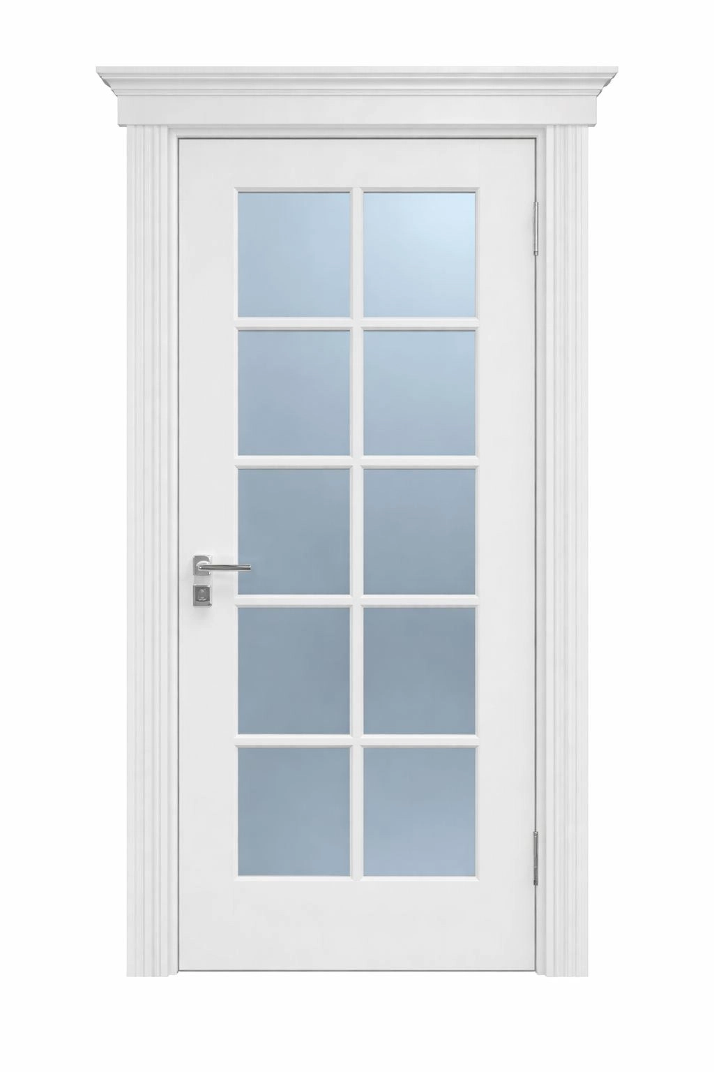 Otaqlararası qapı Aura Glass, WPC, 205x70x4 sm, ağ