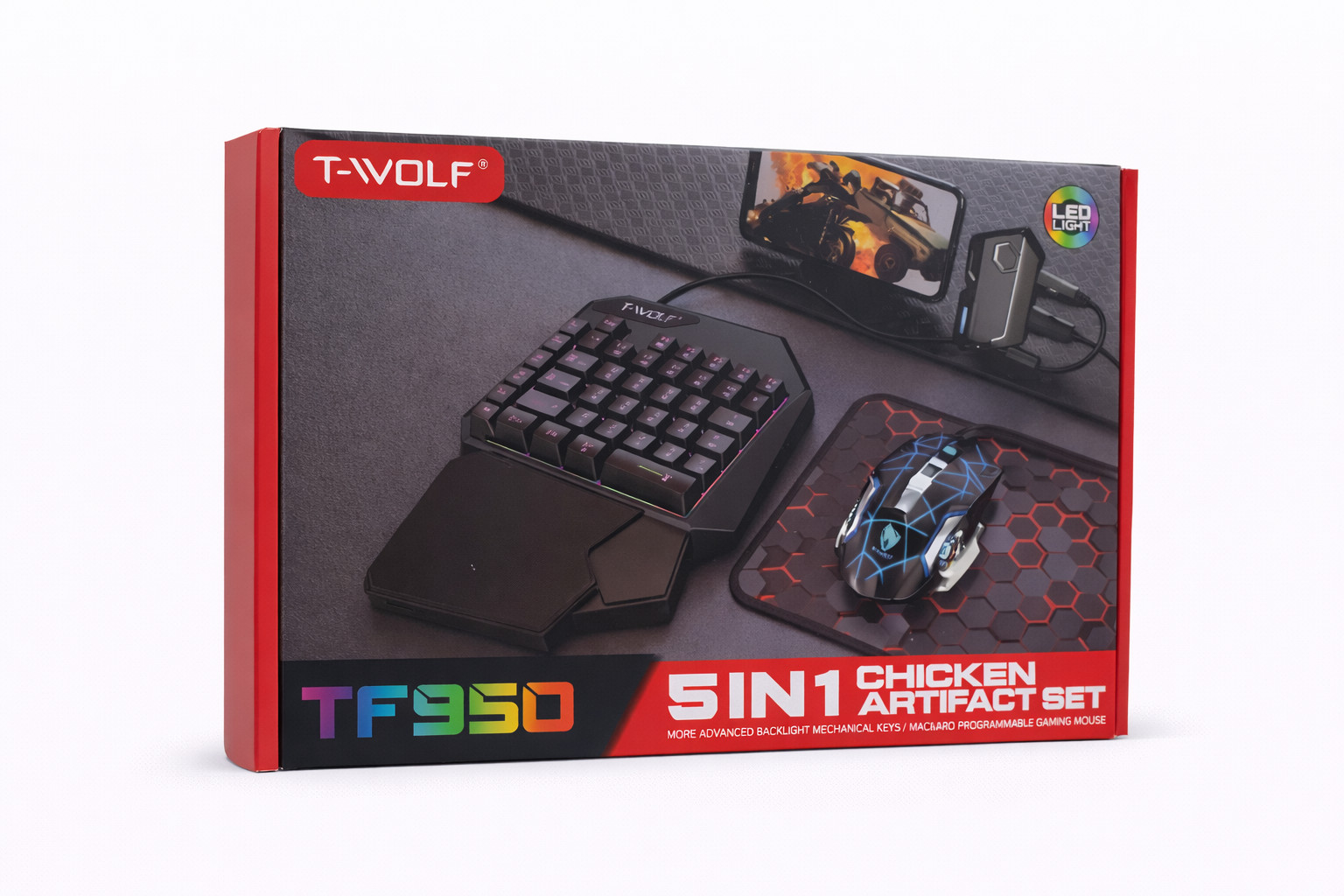 Dəst (klaviatura+siçan) T-WOLF TF950 5-in-1 Gaming Set