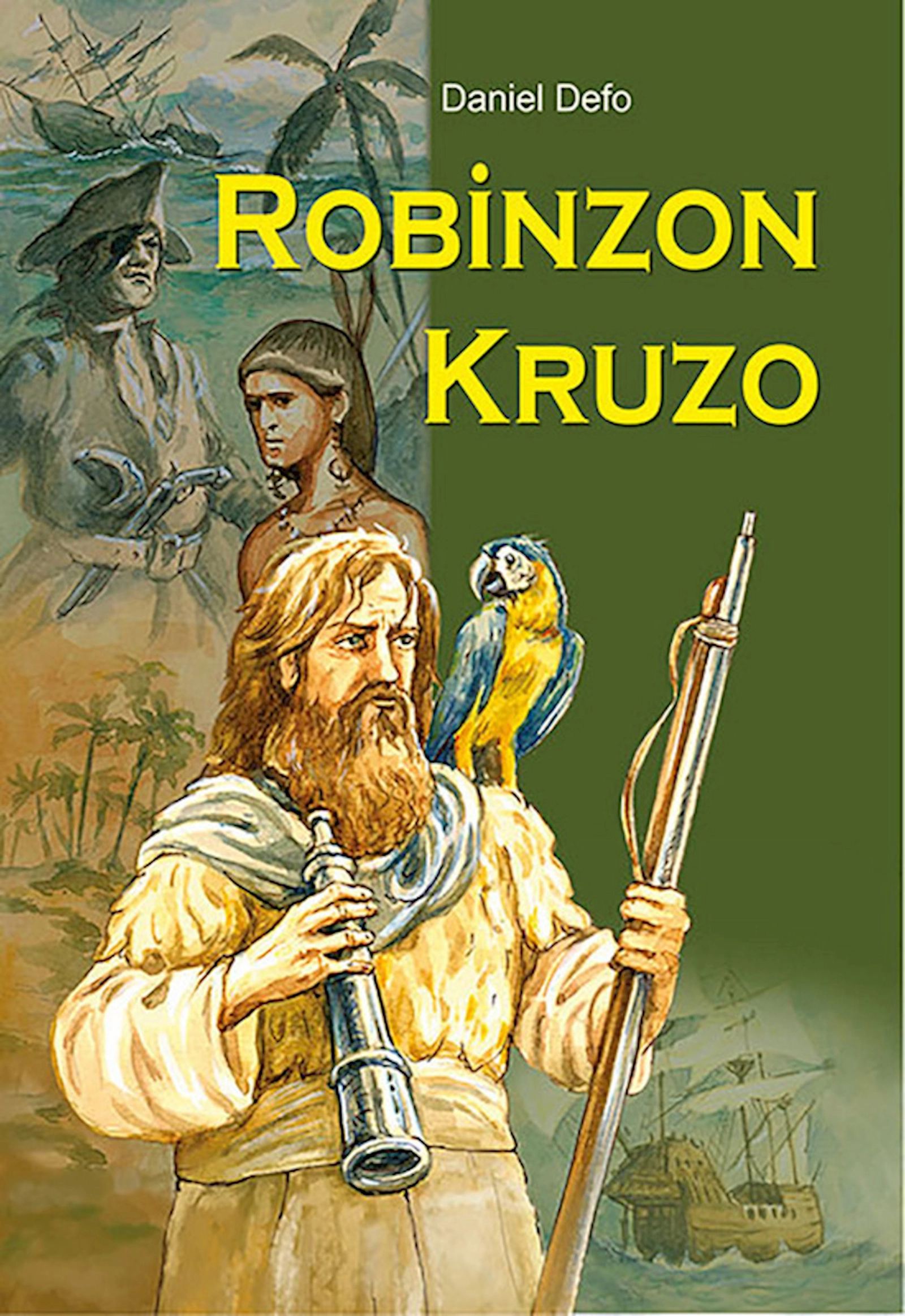 Kitab Robinzon Kruzo, müəllif Daniel Defo, Altun Kitab, 2017 q, 128 səh