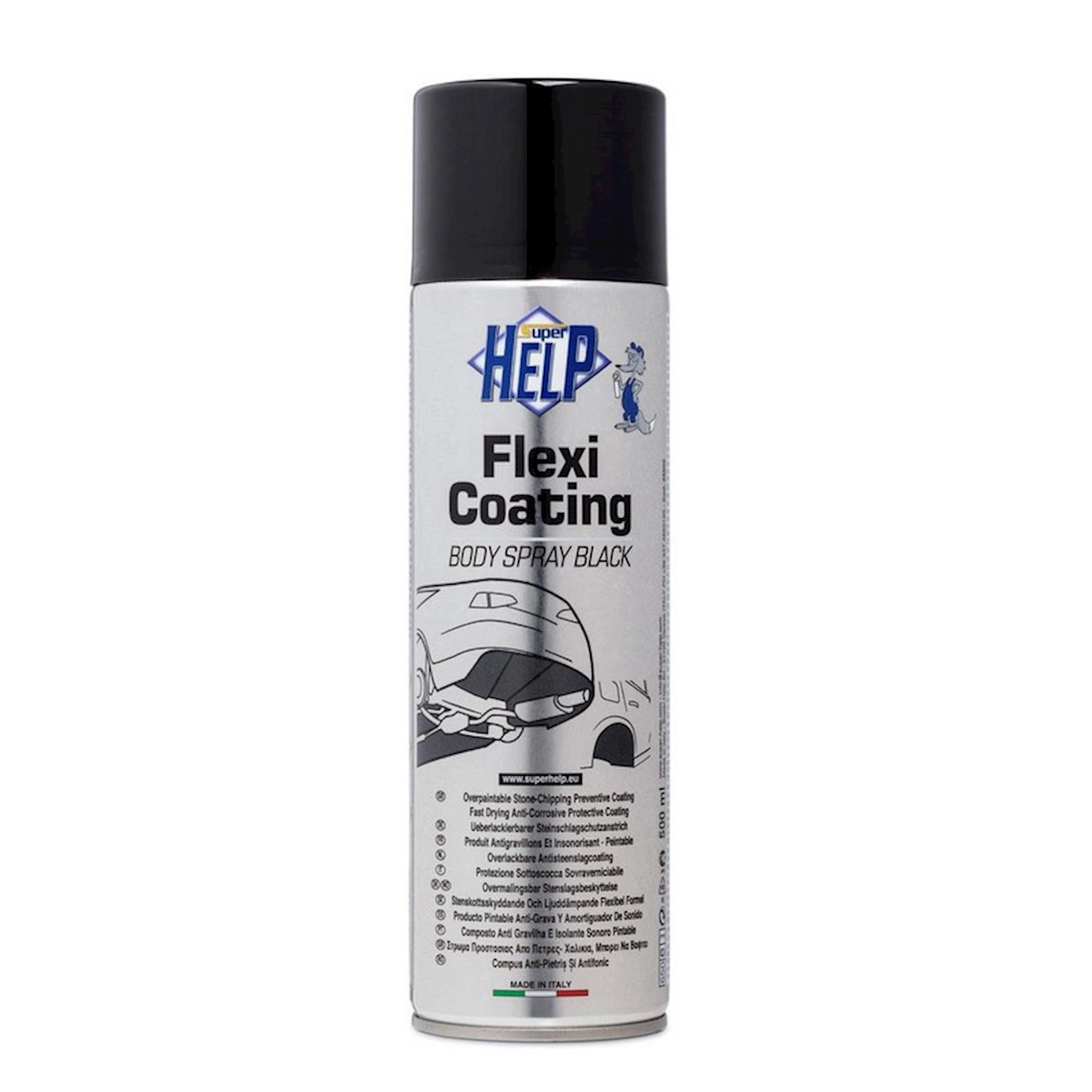 Korroziyaya qarşı sprey Super Help Flexi Coating Body Black 500 ml