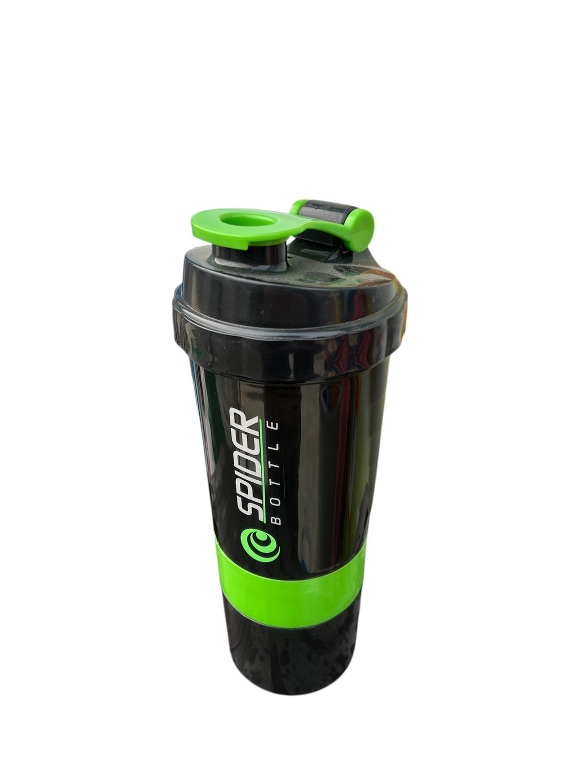 Şeyker Spider Bottle, plastik, qara/yaşıl, 750 ml