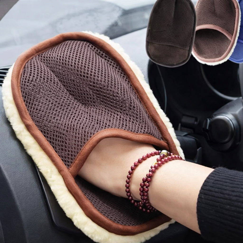 Avtomobil yuyulması üçün əlcək, mikrofiber, sarı