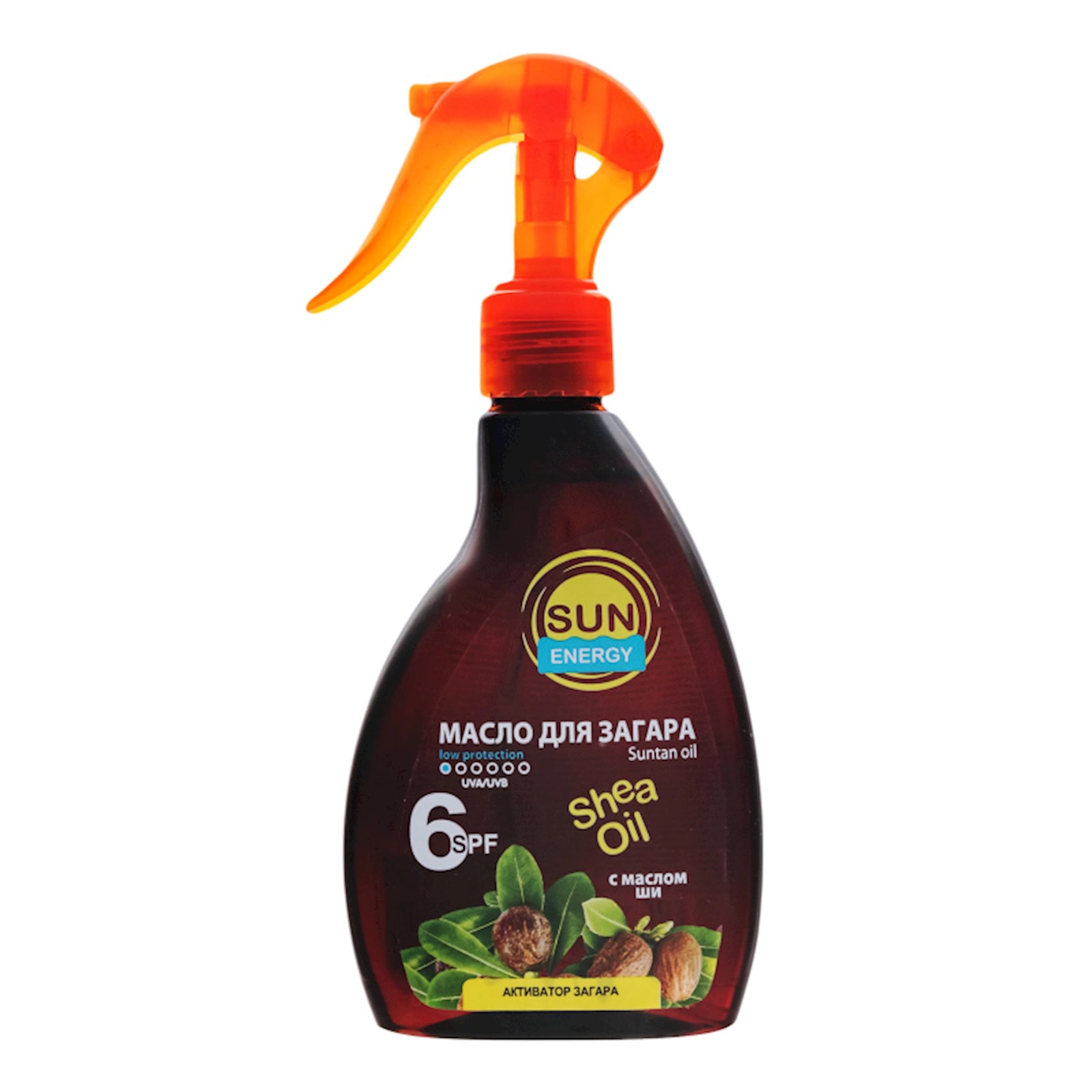 Qaralma üçün yağ Sun Energy Shea Oil Afrika Tanzaniyası SPF6 200 ml