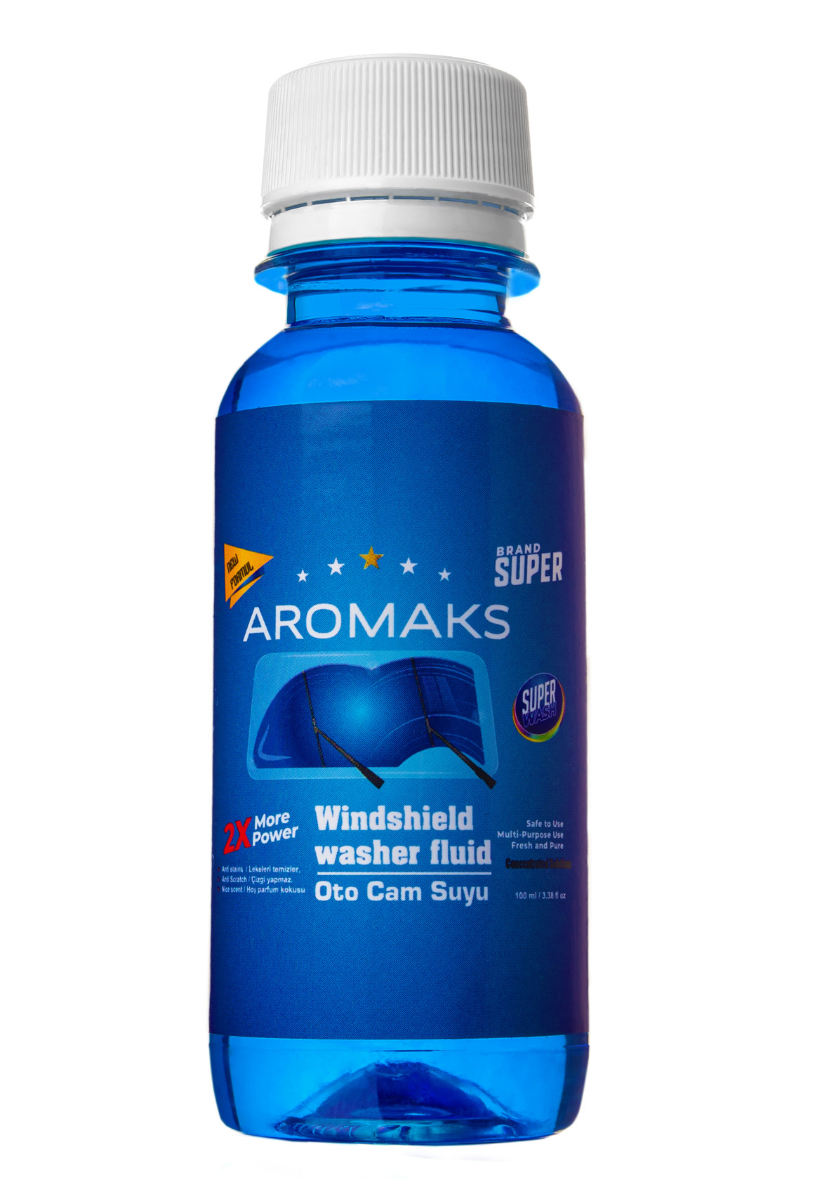 Şüşə təmizləyici maye, Aromaks windshield washer fluid, 100 ml - Göy