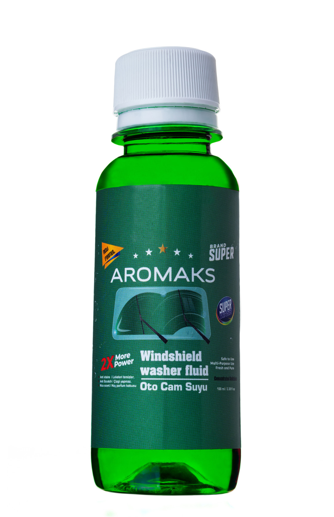 Şüşə təmizləyici maye, Aromaks windshield washer fluid, 100 ml - Yaşıl