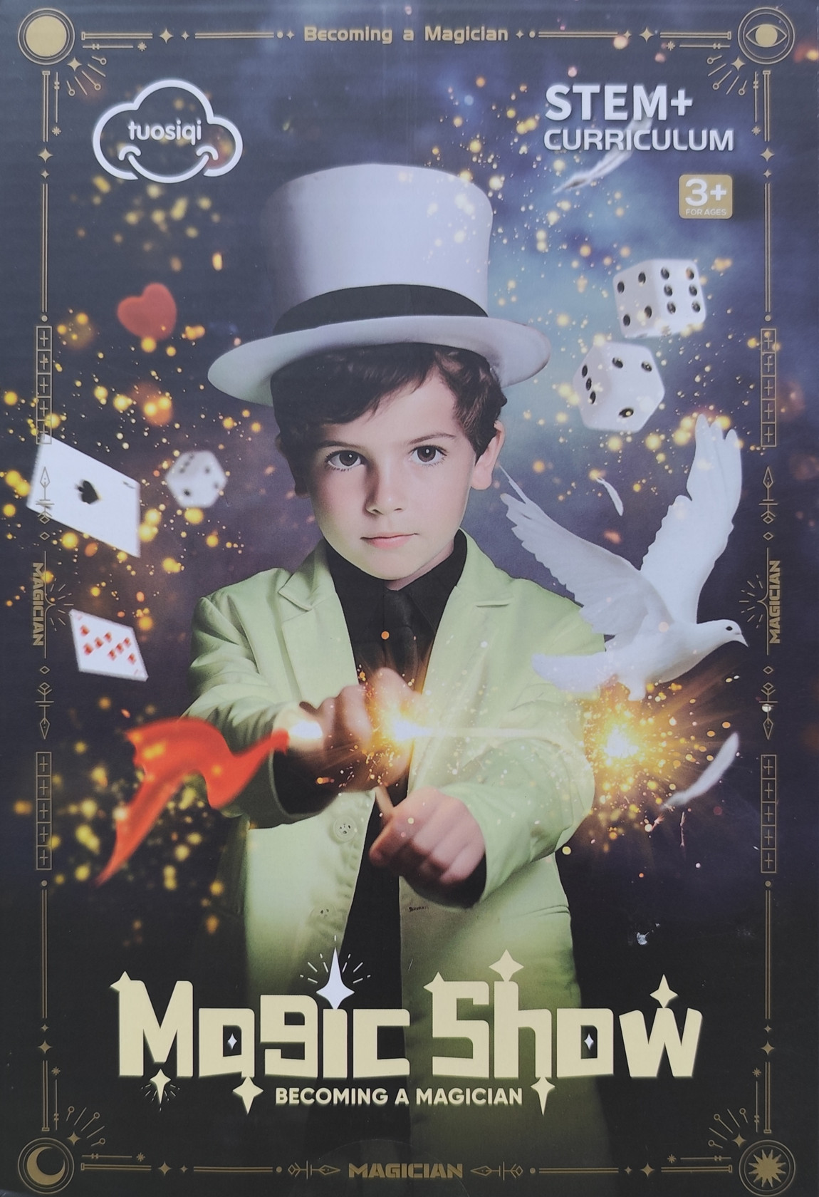 Uşaqlar üçün sehrbaz dəsti Magic Show, 74 fokus, 3 yaşdan