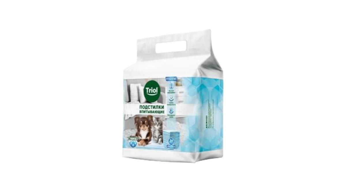 Heyvanlar üçün hopdurucu altlıqlar Triol Hygiene, 400x500 mm, 24 ədəd - 4680265015160