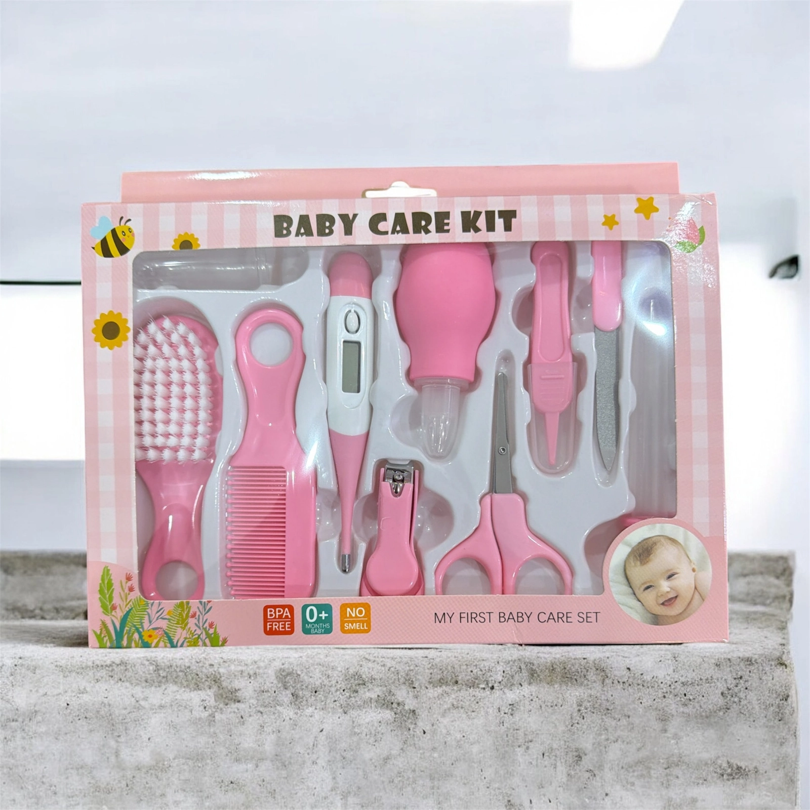 Körpə baxımı dəsti Baby Care Kit, çəhrayı, 10 əd