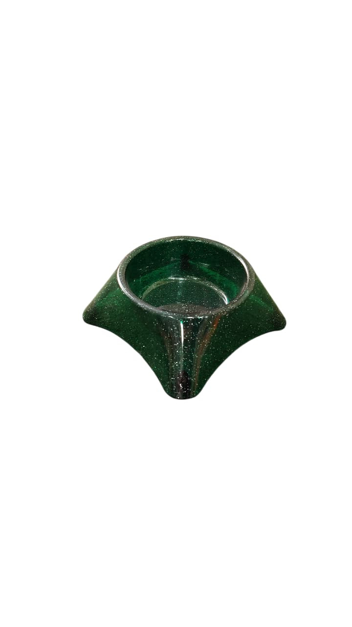 Kasa pişiklər üçün, yaşıl, plastik, 12х12 sm