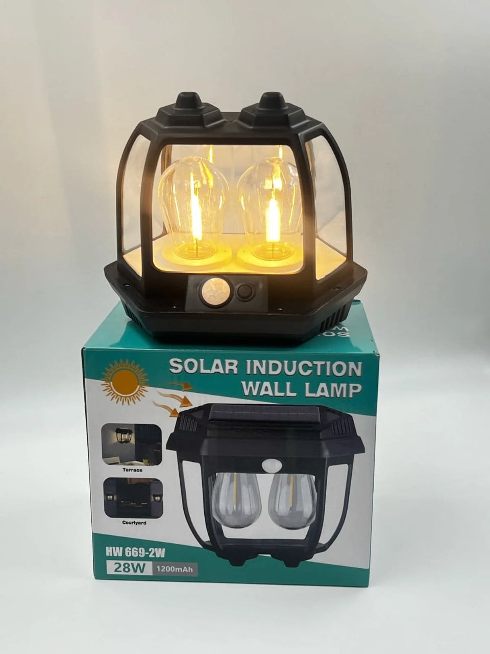 Divar lampası HW669-2 YT-50-03 günəş enerjili, sensorlu, LED - YT-50-03